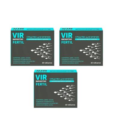 Virfertil Dietary supplement for men's health 60 tablets of 750 mg x 3 l