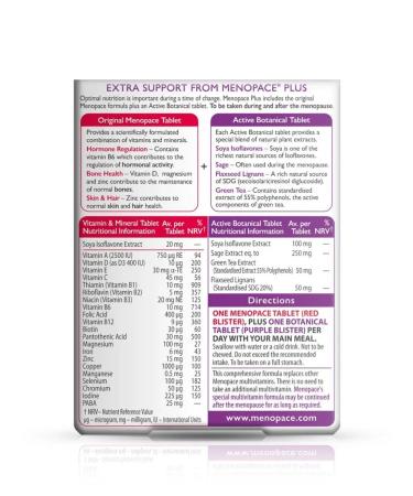 Menopace Plus with menopause 28 tab (940mg) + 28 caps (577mg) - Buy Online on GoSupps.com