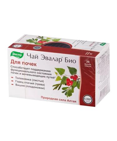 Evalar Bio tea for kidneys (20 filter packages of 1.5 g) x 3 packages - Buy Online on GoSupps.com