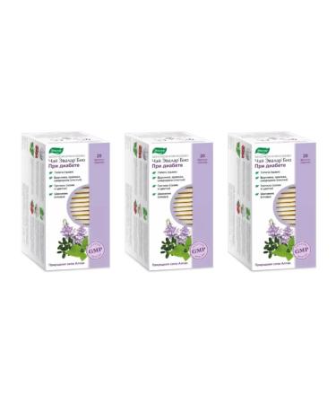 Evalar Bio tea for diabetes (20 filter packages of 2 g) x 3 packages