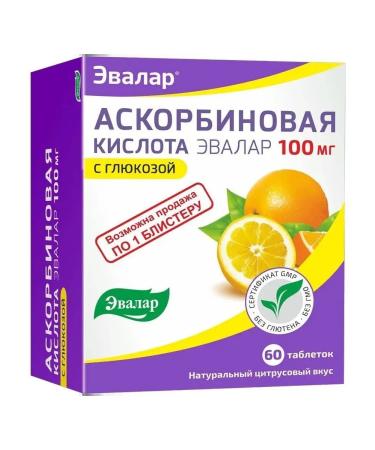 Evalar Ascorbic acid 100 mg 60 tab