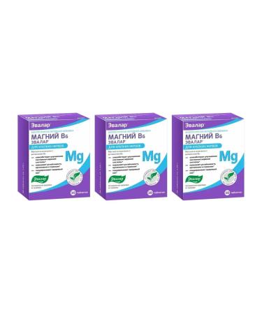 Evalar Magnesium B6 30 Tab (1.25g) x 3 l