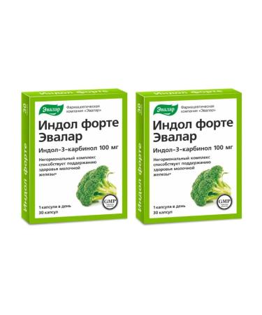 Evalar Indol Forte 30 capsules (0.23g) x 2 U