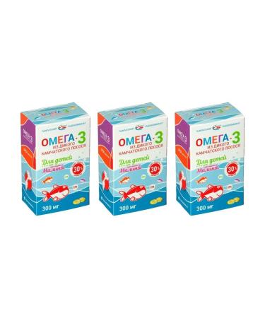 Tymlatsky fish processing plant Omega-3 with raspberry taste 84 capsules of 300 mg x 3 l