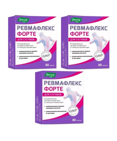 Evalar Rheumatlex forte for joints 30 capsules of 0.65 g x 3 l