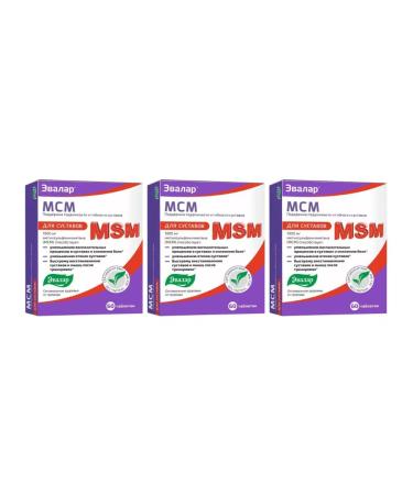 Evalar MSM for joints 60 tablets of 0.65 g x 3 packages