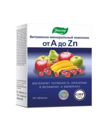 Evalar Vitamin-mineral complex from A to ZN 30 tab (1.35g)