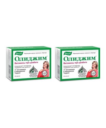 Evalar Olijim vitamins in diabetes 60 capsules (0.4 g) x 2 units