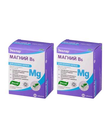 Evalar Magnesium B6 60 Tab (1.25g) x 2 U
