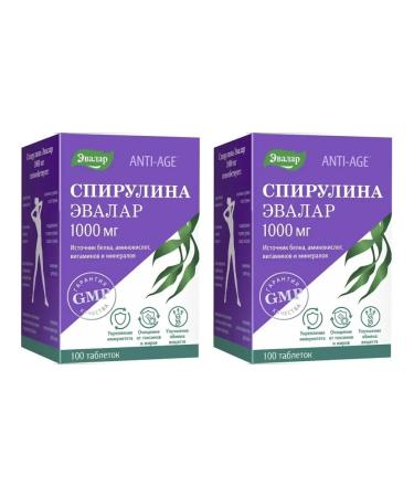 Evalar Spirulina 1000 mg 100 tab (1.1 g) x 2 un