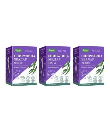 Evalar Spirulina 1000 mg 100 tab (1.1 g) x 3 un