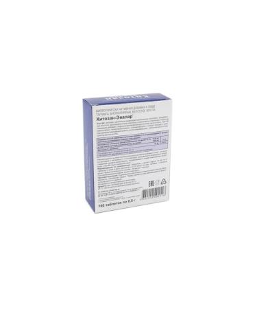 Evalar Chitosan to reduce weight 100 tablets of 0.5 g x 3 core - Buy Online on GoSupps.com