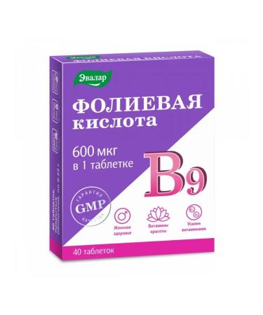 Evalar BAD folic acid with B12 and B6 (0.22g tablets)