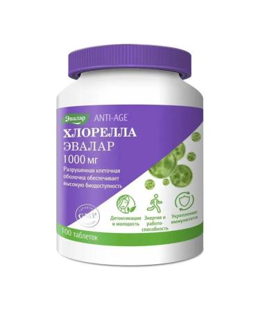 Evalar Chlorella 1000 mg 100 tablets of 1.1 g