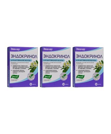 Evalar Endocrinol for the thyroid gland 30 capsules (0.275g) x 3 units