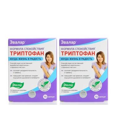 Evalar Triptofan calm formula 15 capsules (0.275g) x 2 units