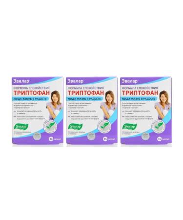 Evalar Triptofan calm formula 15 capsules (0.275g) x 3 units