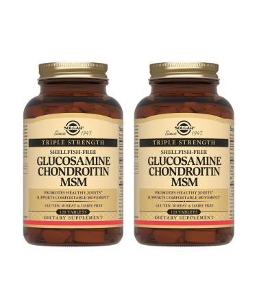 SOLGAR Glucosamine Chondroitin MSM 120 tablets (2090 mg) x 2 UP