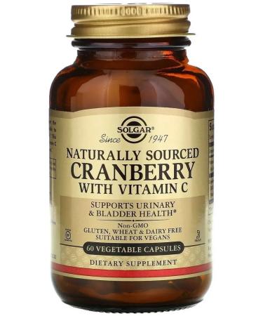 SOLGAR Natural Cranberry with Vitamin C 60 capsules (590 mg)