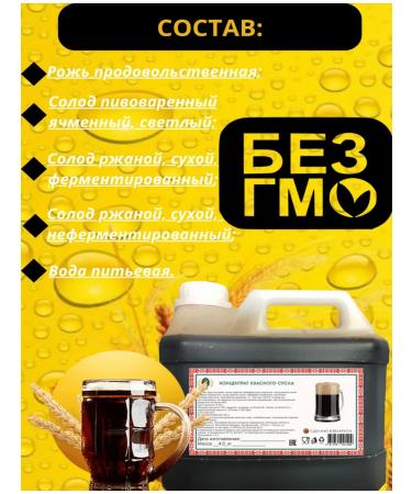 Polotsk drinks and concentrates Kvass concentrate kvassian wort 4 kg - Buy Online on GoSupps.com