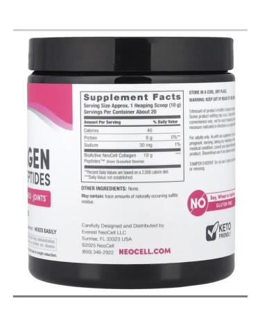 NeoCell Super Collagen Peptides collagen peptides 200 g - Buy Online on GoSupps.com