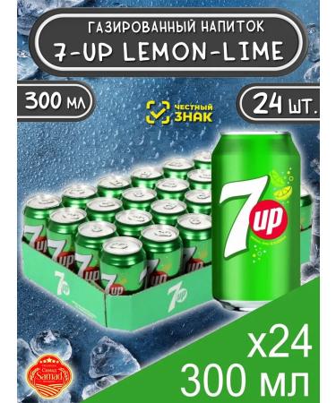 7UP 7-up Lemon-Lime 0.3 l x 24 pcs Seven Ap Limon and Lime