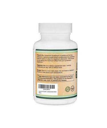Double Wood Supplements Liposomal glutathione 500 mg 60 capsules - Buy Online on GoSupps.com