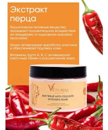 Victoria's Professional Anti-cellulite set: hot wrap and scrub for weight loss - Buy Online on GoSupps.com
