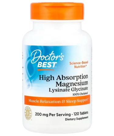 Doctor's Best Magnesium Lysinate Glycinate 120 tablets - Buy Online on GoSupps.com