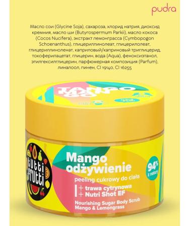 Farmona Nutrient sugar body scrubbing mango+lemongrass - Buy Online on GoSupps.com