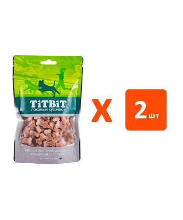 Tit Bit Carriage of Bones Meat for Dogs turkey cottage cheese 145g 2pcs