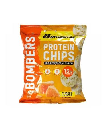 BombBar Protein chips with taste delicate cheese 50 g 3 pcs