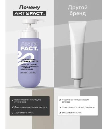 ART&FACT Remineralizing toothpaste with fluorine and lavender 250 ml - Buy Online on GoSupps.com