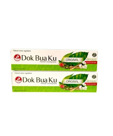 Twin Lotus Dok Bua Ku Thai toothpaste Twin Lotus Original 100 gr*2 pcs