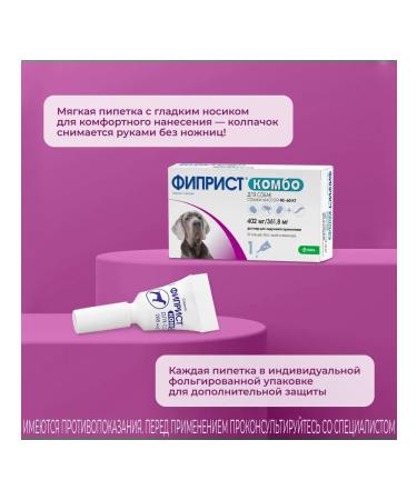 KRKA Fiprist Combo for dogs 40 - 60 kg 1 pipette - Buy Online on GoSupps.com