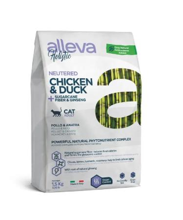 Alleva Holistic food for sterilized cats chicken and duck 1.5 kg