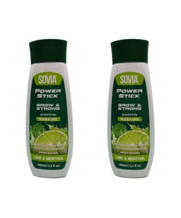 Sovia Male shampoo 2 pieces of 400 ml. Volume and strength lime