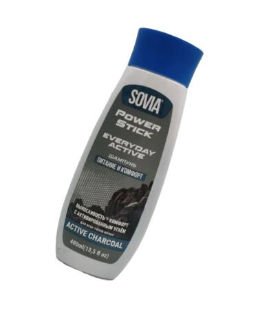 Sovia Male shampoo 400 ml. Nutrition and comfort with coal - Buy Online on GoSupps.com