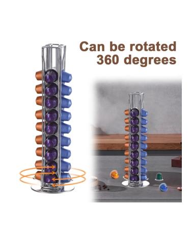 40PCS Silver Capsule Coffee Stand Capsule Display Rack Rotat