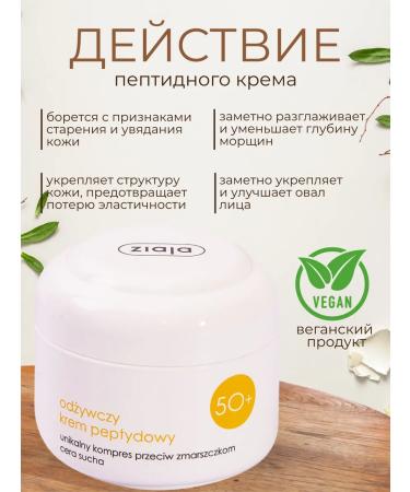 Ziaja Night nutrient face cream against wrinkles 50+ 50 ml - Buy Online on GoSupps.com