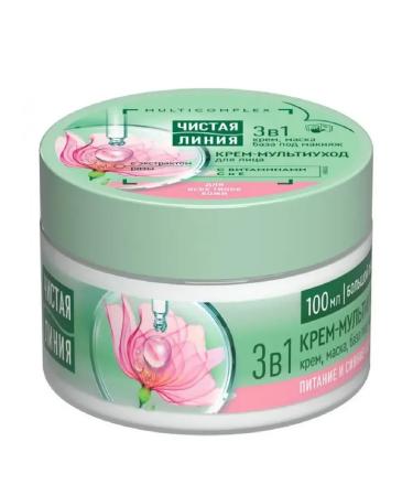 Clean line Cream-face multi-track 3V1 with an extract of rose 100 ml