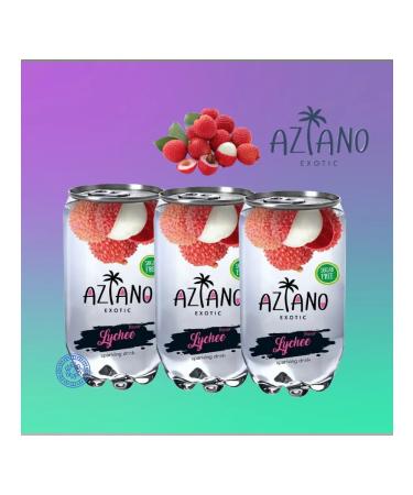 AZIANO Asiano -carbonated drink Lichs without sugar 3pcs 350ml - Buy Online on GoSupps.com