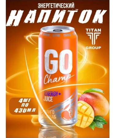 Energy drink Go Champ Mango Baobab 430 ml
