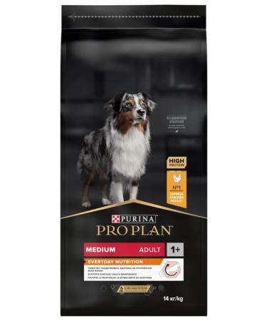 PRO PLAN Dry food for adult medium dogs chicken 14kg - Buy Online on GoSupps.com