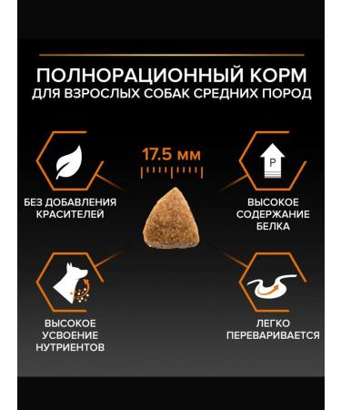 PRO PLAN Dry food for adult medium dogs chicken 14kg - Buy Online on GoSupps.com