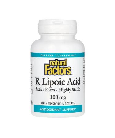 Natural Factors R-lipoic acid 100 mg 60 vegetarian capsules