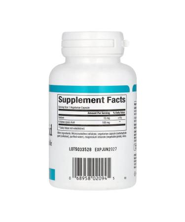 Natural Factors R-lipoic acid 100 mg 60 vegetarian capsules - Buy Online on GoSupps.com