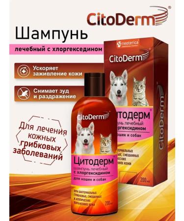 Neoterica Citoderm chlorhexidine shampoo for cats and dogs 200 ml