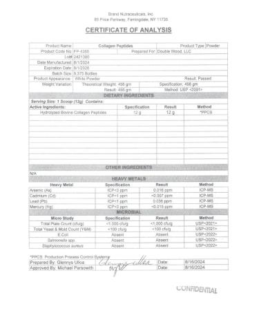 Double Wood Supplements Collagen collagen peptides 456 g - Buy Online on GoSupps.com