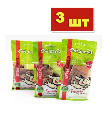 CONJOY Dog treat for dogs Beef chips 30 g 3 packages